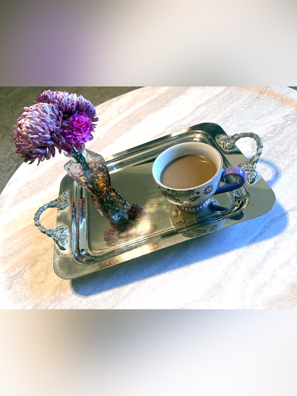 Vintage Godinger Silver Plated Footed Serving Tray